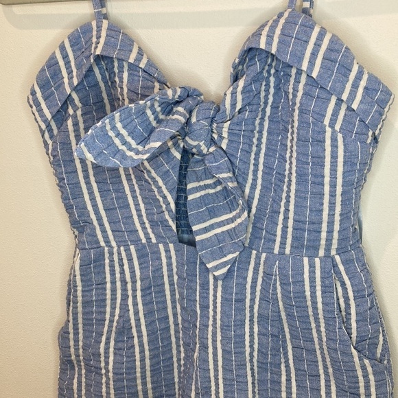 Lost + Wander Waves Stripe Tie Front Romper - Picture 6 of 11